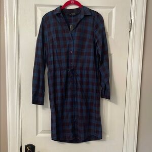 NWT The Limited Navy and Black Checkered Dress SIZE XS